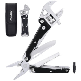 NexTool W4 adjustable wrench, foldable design for easy pocket carry.