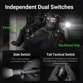 NEXTORCH P91 waterproof and rugged for tough weather and terrain.