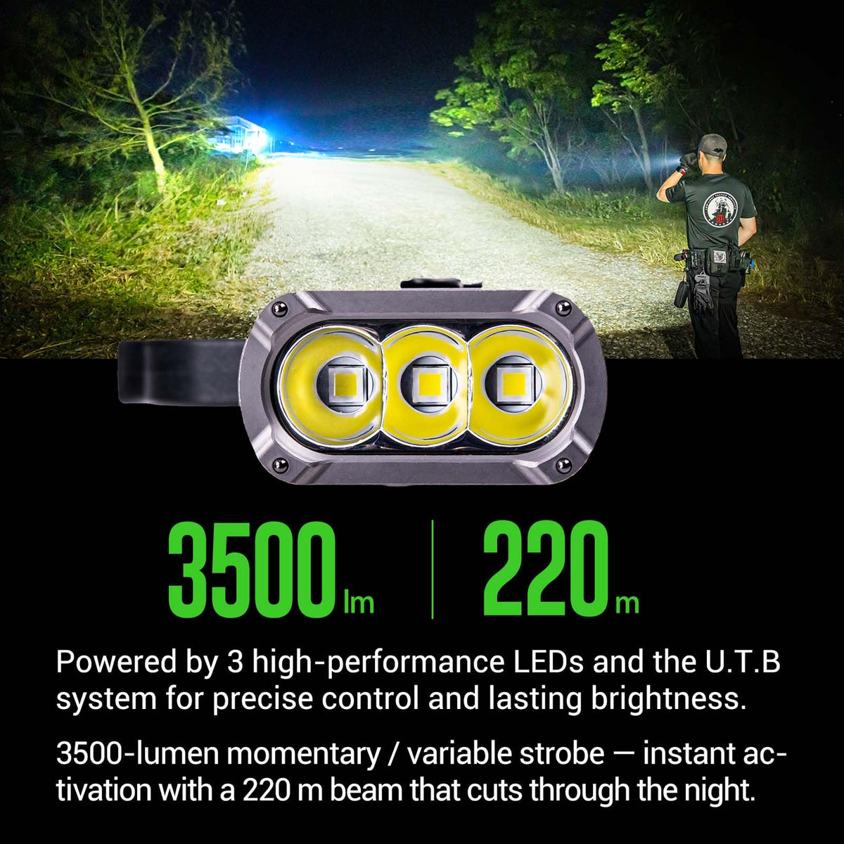 NEXTORCH TA70 dual-switch tactical mode for rapid response