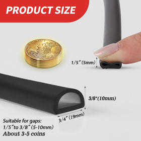 Neyway weather strip attached to a door demonstrates quick self-adhesive installation