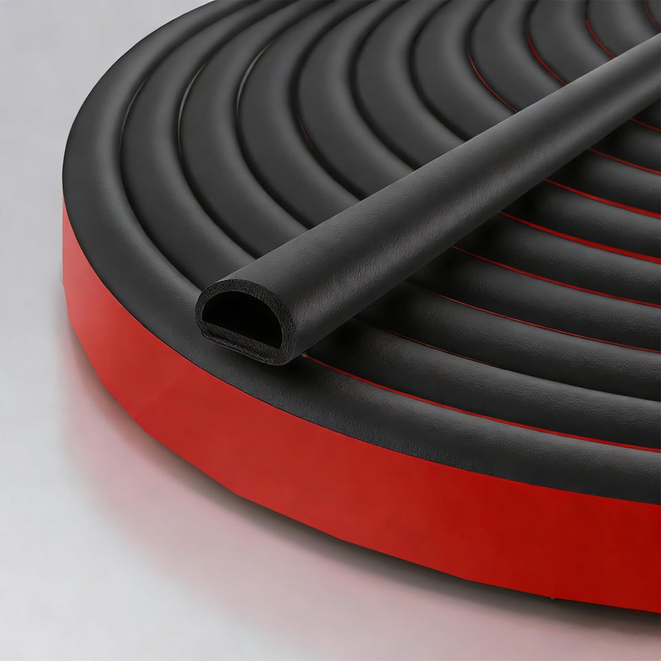 Neyway silicone D-shape weather strip close-up shows durable material for lasting seals