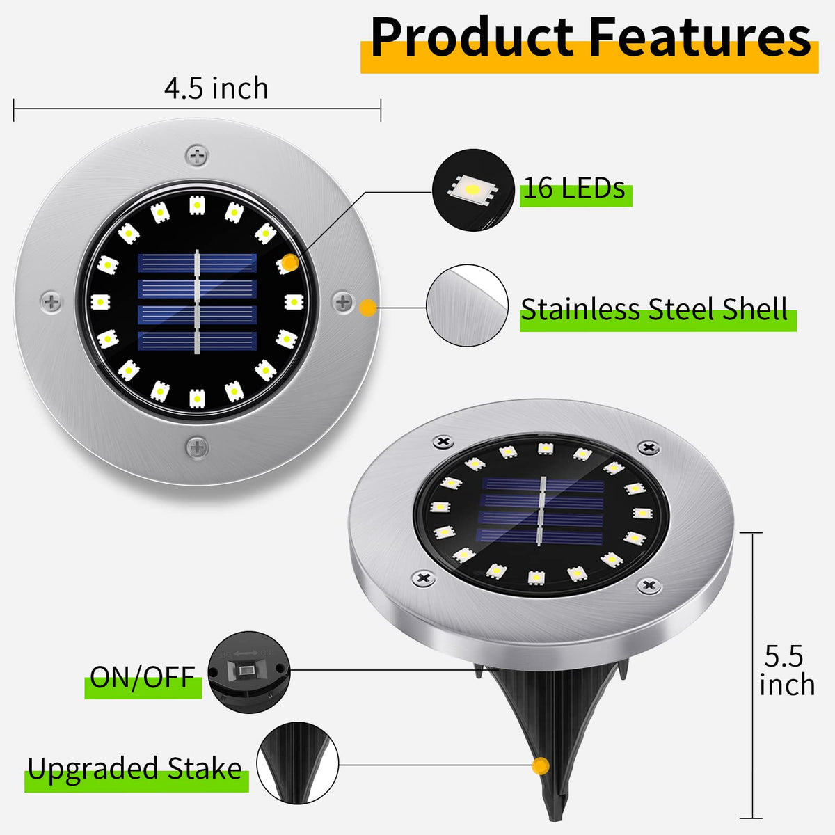 NFESOLAR auto-on at night for hands-free operation