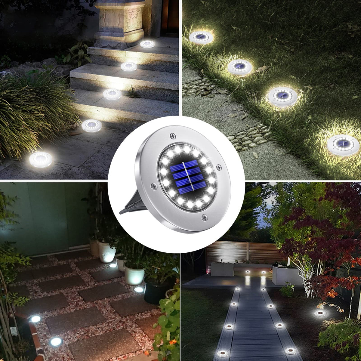 NFESOLAR 16 LEDs deliver bright pathway lighting at night