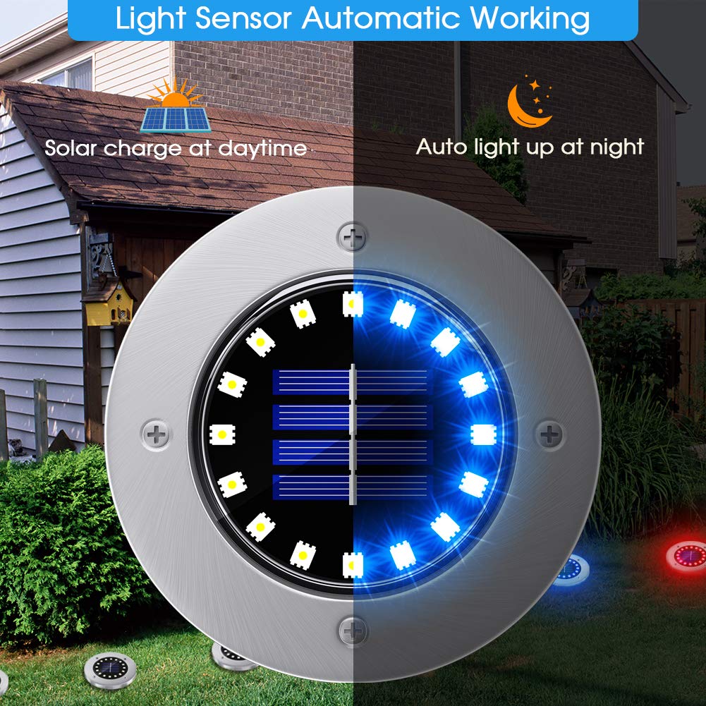 NFESOLAR wire-free installation makes quick setup for steps and lawns.