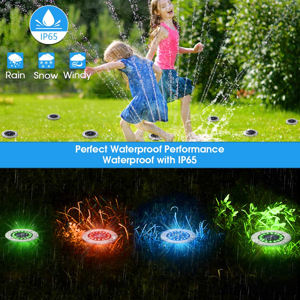 NFESOLAR discreet solar disk light brightens driveways and garden paths.