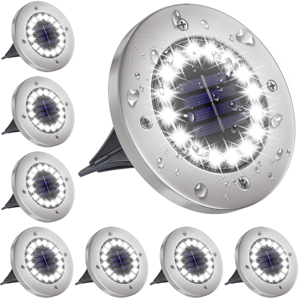 NFESOLAR 16 LED outdoor solar light brightens pathways without wiring