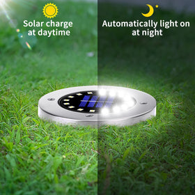 NFESOLAR solar disk light offers wireless installation along driveways