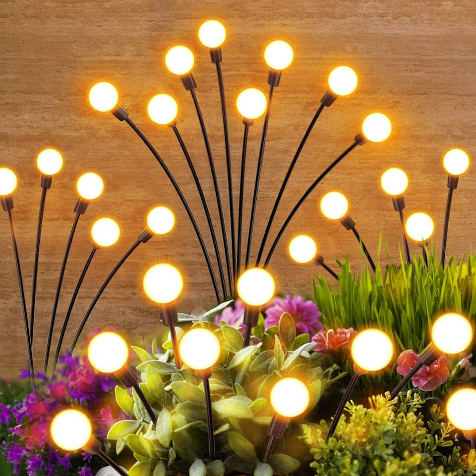 NFEVER firefly lights swaying in the garden for enchanting ambience.