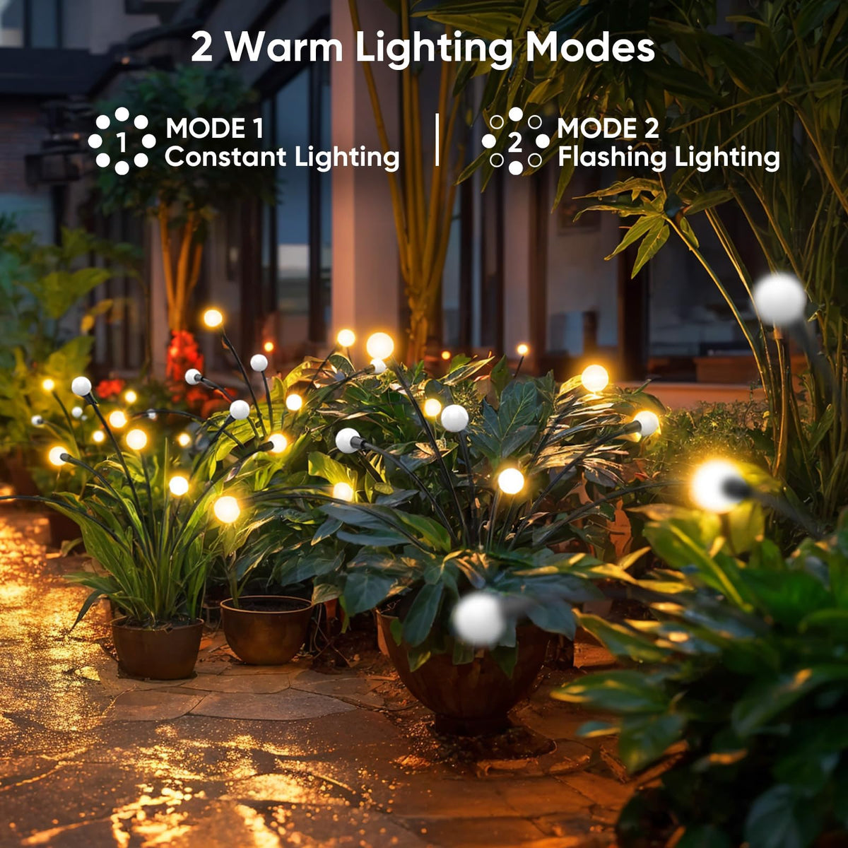 NFEVER IP65 waterproof garden lamps stand up to rain with year-round charm.