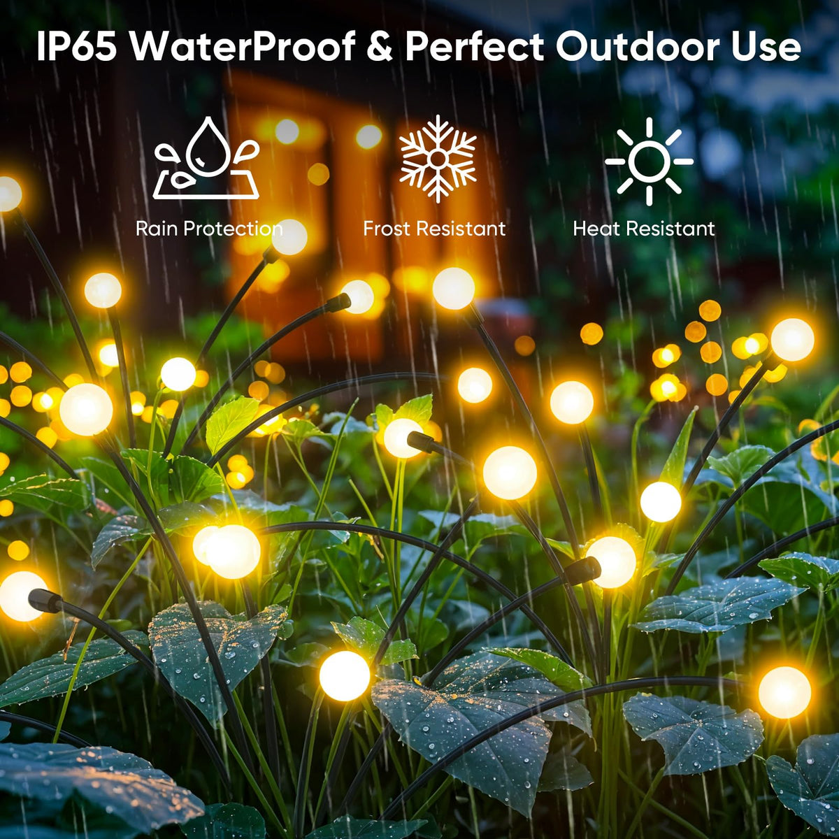 NFEVER outdoor lights glow from dusk to dawn over walkways.