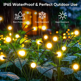 NFEVER outdoor lights glow from dusk to dawn over walkways.
