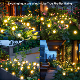 NFEVER solar garden decor lights add lively ambience to patios.