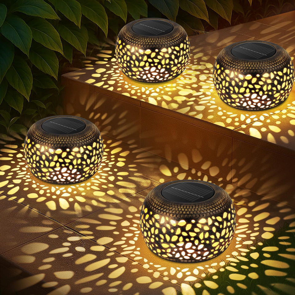 NFEVER solar lantern with bronze finish for inviting outdoor porch ambiance.