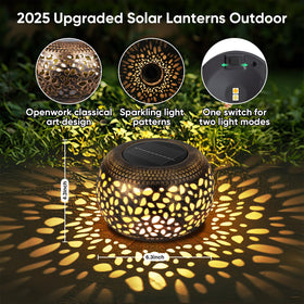 Lanterns display warm and cool light modes for living spaces.