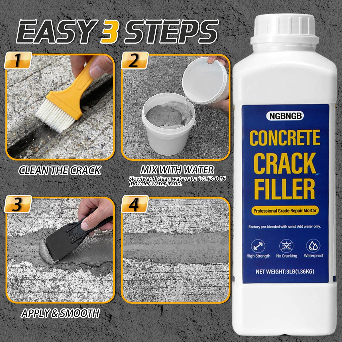 NGBNGB scraper tool included for easy surface prep.