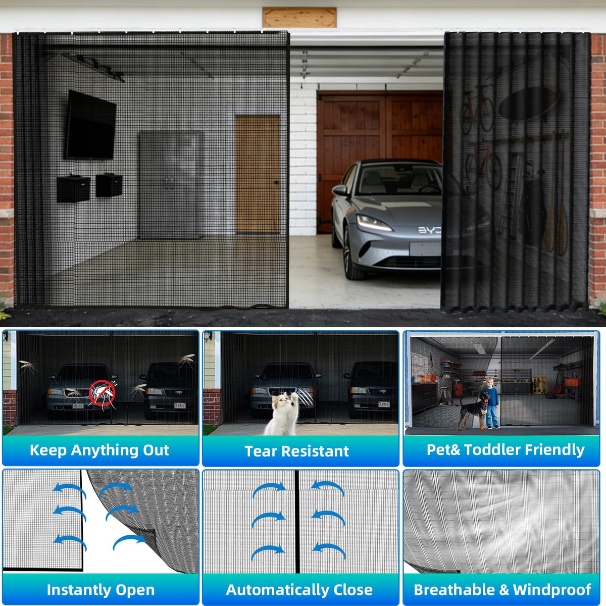 NGNFZQ airflow and privacy seal for garage screen use