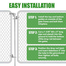 NIANRONGHUA heavy-duty design resists weathering to keep gates steady.