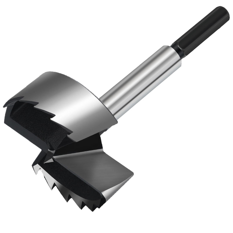 NIBBLAX 3 inch Forstner bit drilling clean flat bottom holes in wood