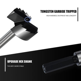 NIBBLAX Forstner bit design reduces friction and heat for smoother cuts