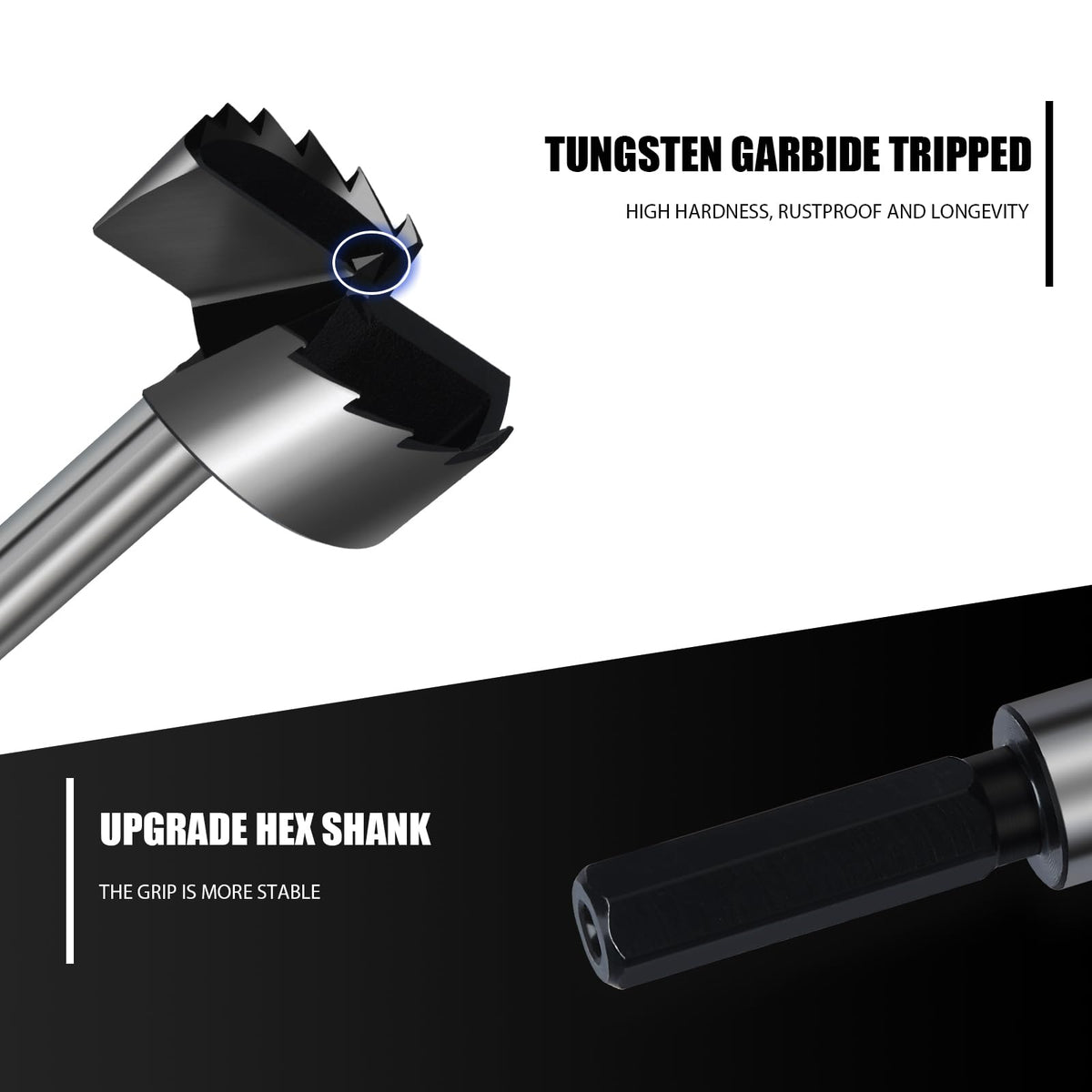 NIBBLAX low friction design reduces heat and wear during drilling