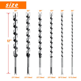 NICAVKIT 1/4-inch auger bit for accurate pilot holes in wood projects.