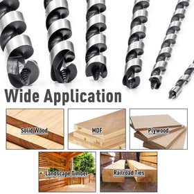 NICAVKIT 5/8-inch auger bit handles larger holes with clean exits.
