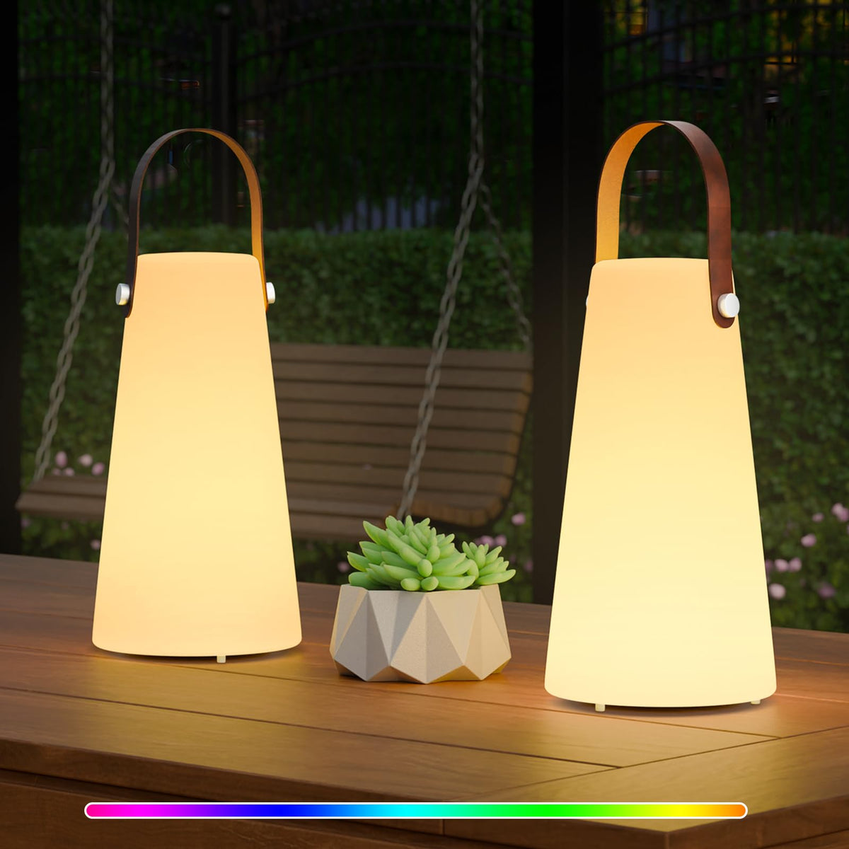 NiceBuy 2pack outdoor lamps provide compact, durable patio lighting for evenings outdoors.