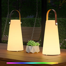 NiceBuy 2pack outdoor lamps provide compact, durable patio lighting for evenings outdoors.