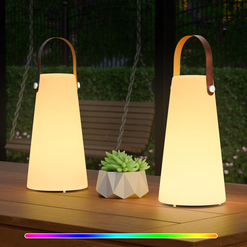 NiceBuy 2pack outdoor lamps provide compact, durable patio lighting for evenings outdoors.