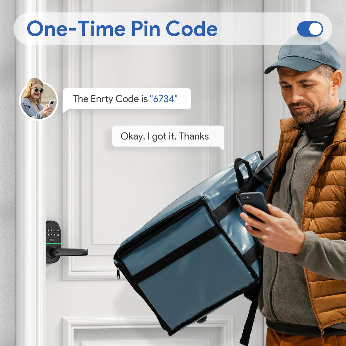Nice Digi auto-lock feature adds automatic security after entry.