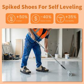 Nichiyo epoxy floor shoes clean up quickly, ready for reuse.