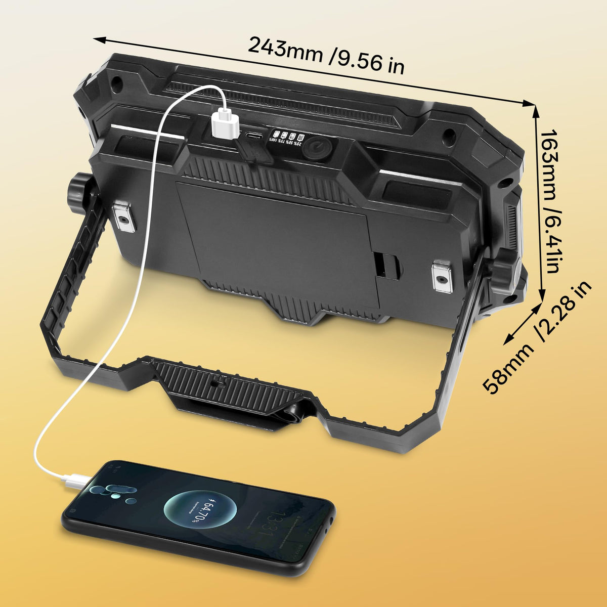NICKLUC LED work light, all-in-one camping and outdoor power solution