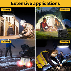 NICKLUC LED work light emergency beacon mode for nighttime visibility