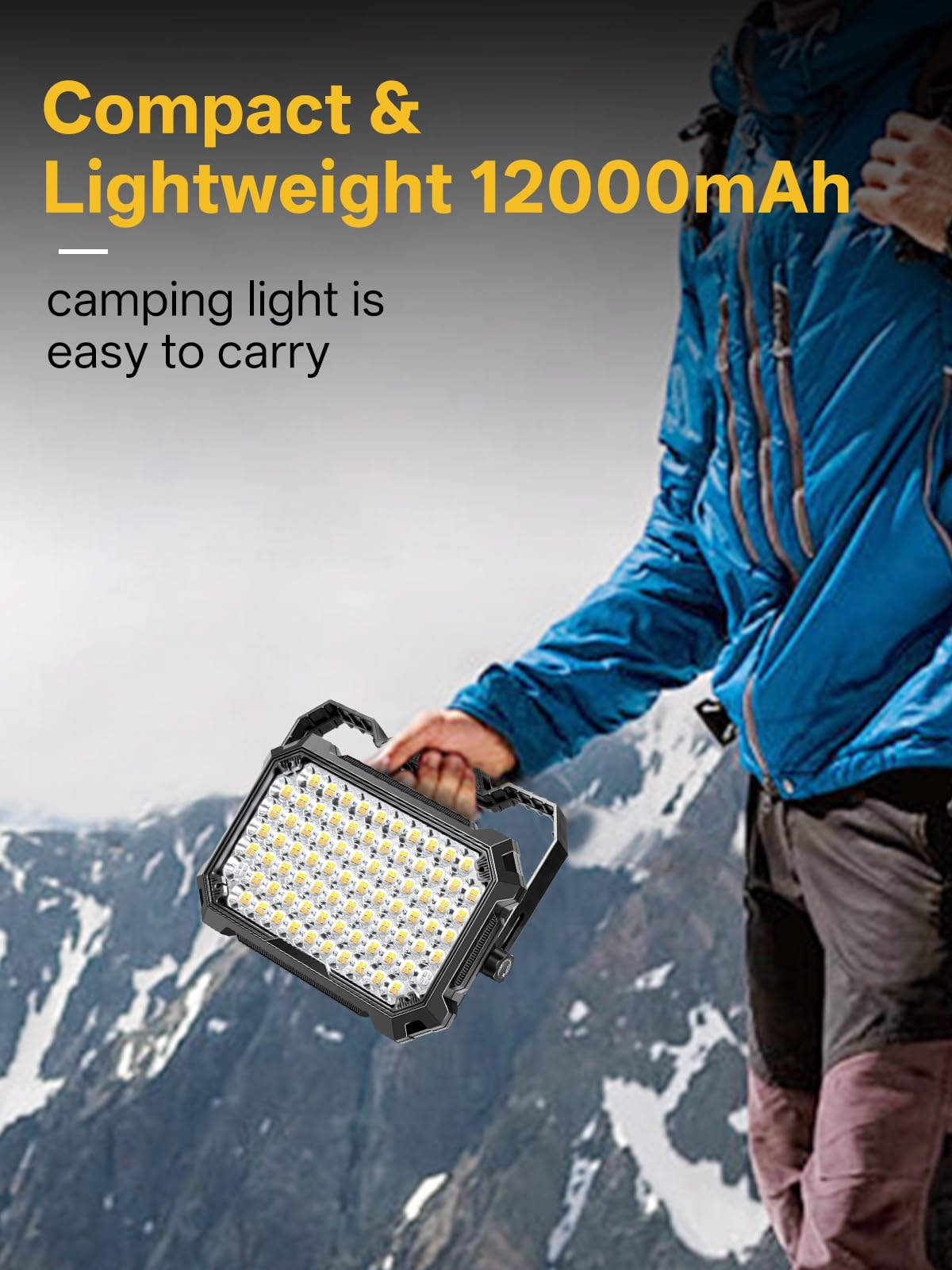 NICKLUC LED work light with hanging hook and tripod mount