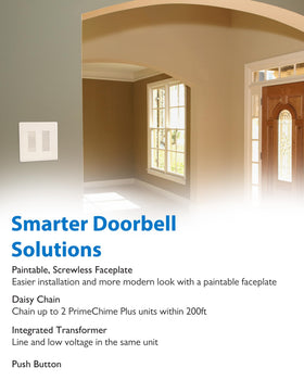 Nicor PrimeChime Plus deco black button adds modern contrast to your entry