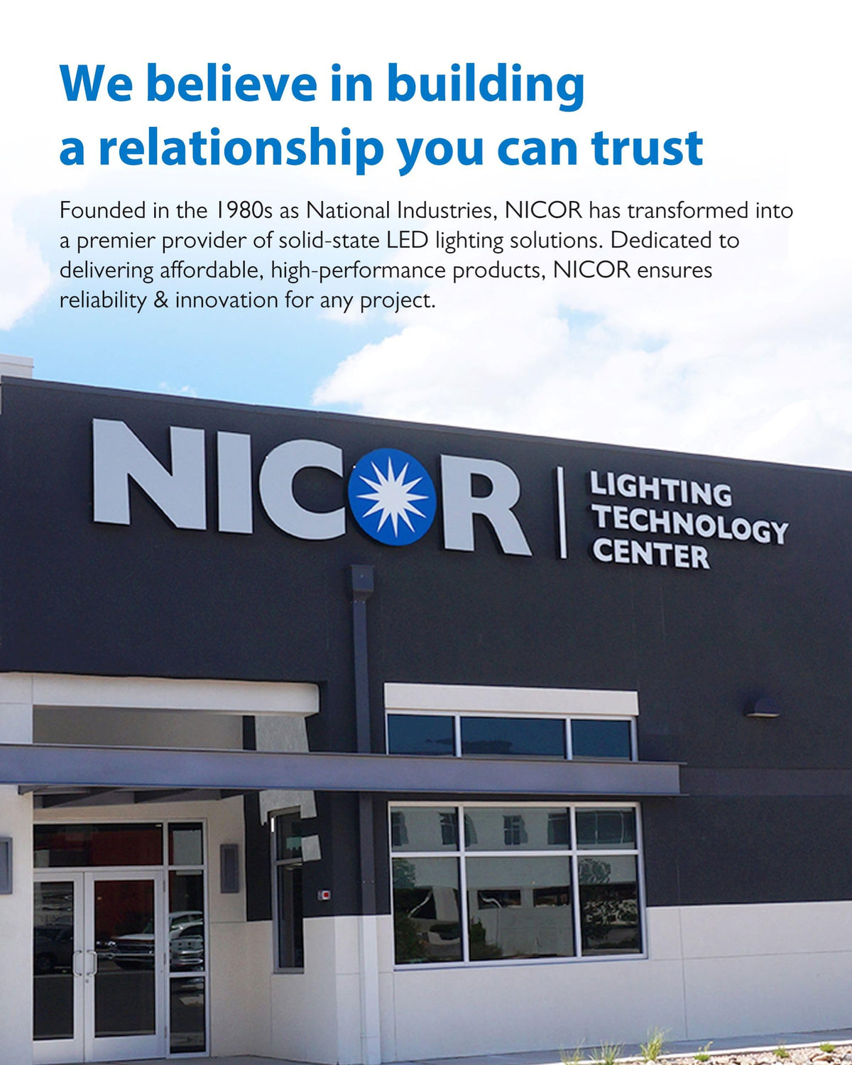 Nicor UCB 18in gloss white finish for a professional look