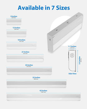 Nicor UCB 33inch dimmable under-cabinet LED for adjustable brightness.