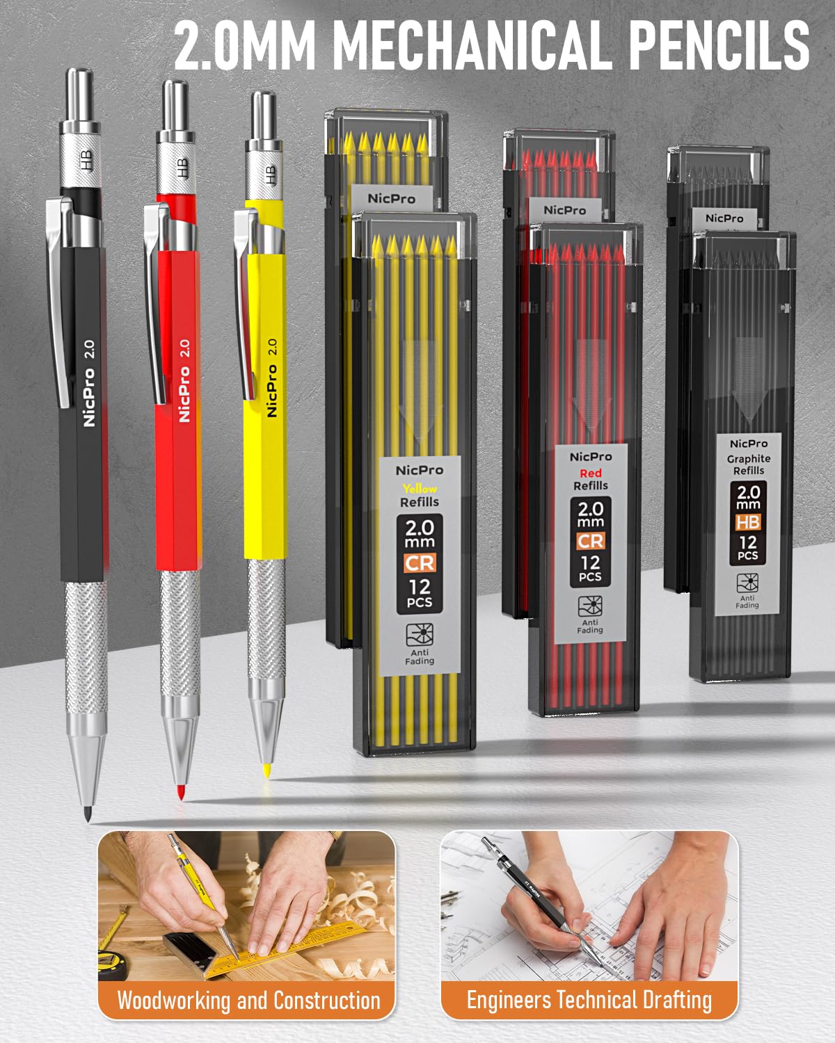 Nicpro carbide scribe tool for marking hard materials accurately