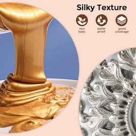 Nicpro bronze metallic paint bottle enriches textured surfaces