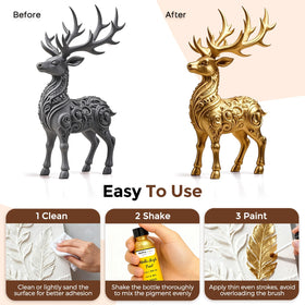 Nicpro metallic paint multi-surface use enables versatile artwork