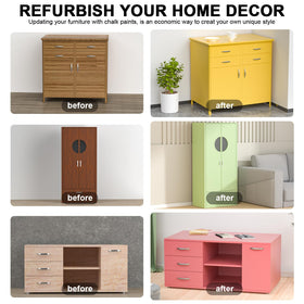 Nicpro Ultra matte finish dries smoothly on furniture for a vintage look.