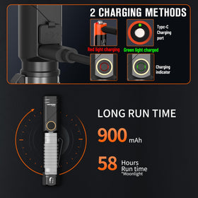 NICRON B74pro magnetic-base design keeps light mounted while you work.