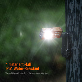 NICRON D10 headband and clip setup for hands-free lighting in outdoor settings.