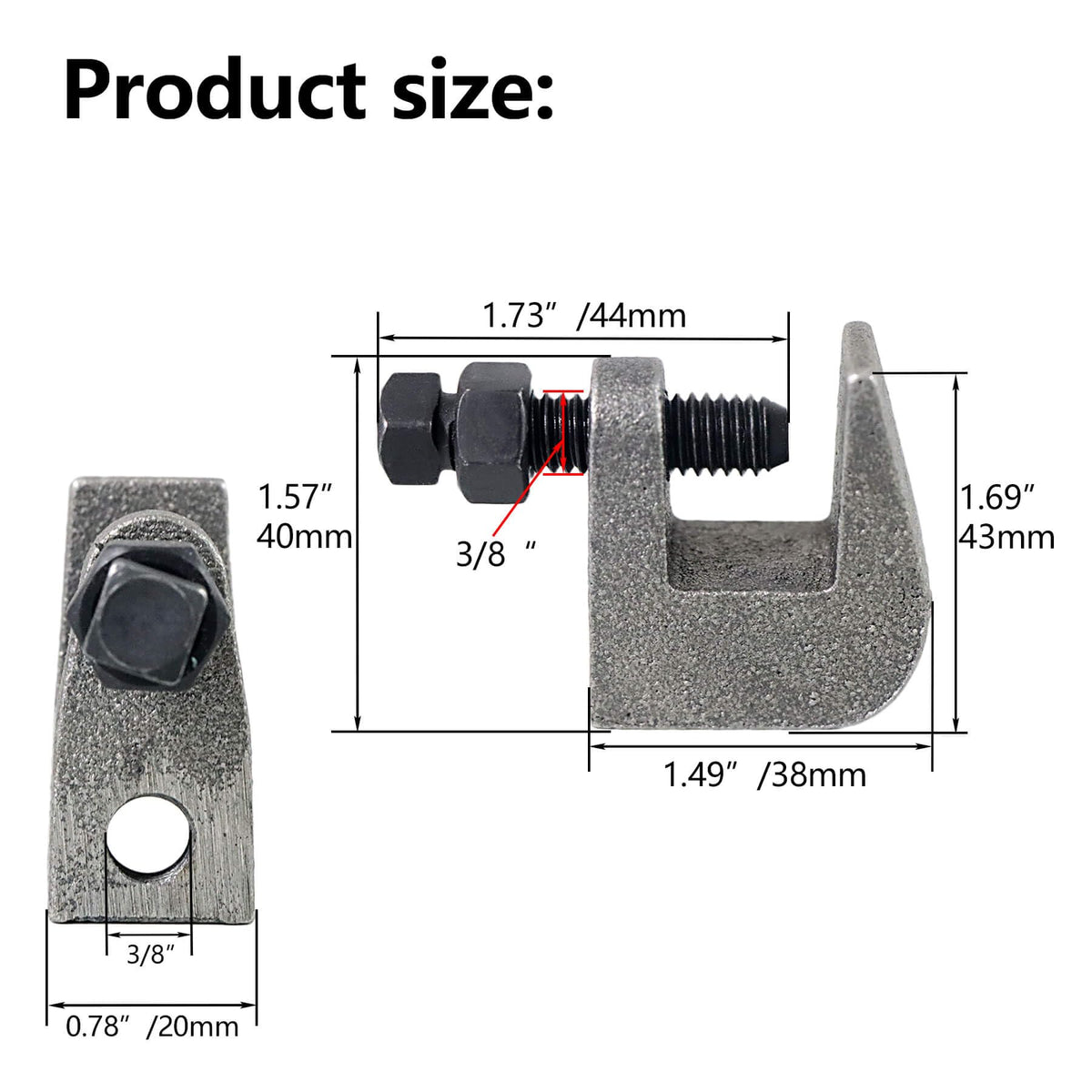 NIDAYE beam flange attachment clamp secures across beams