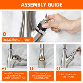 Brass bonnet nut included for secure, tool friendly fitting.