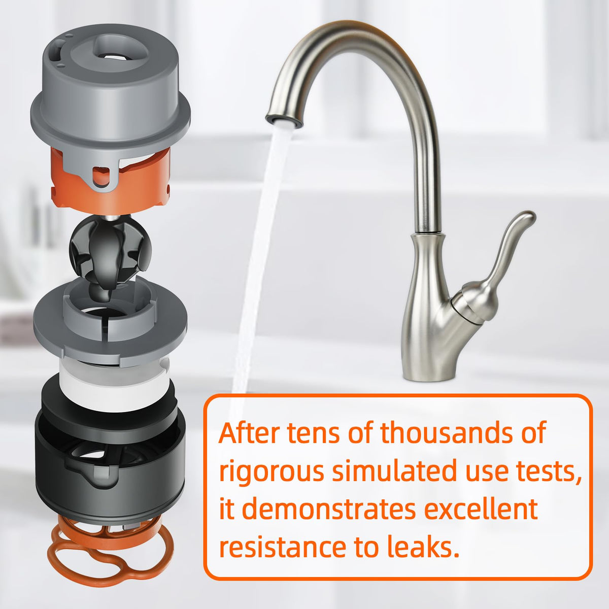 RP50587 leak resistant design supports steady faucet performance.