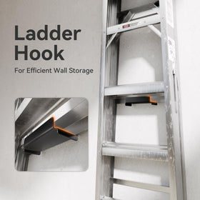 Niffgaff heavy-duty wall mount storage hanger supports ladders and chairs securely.