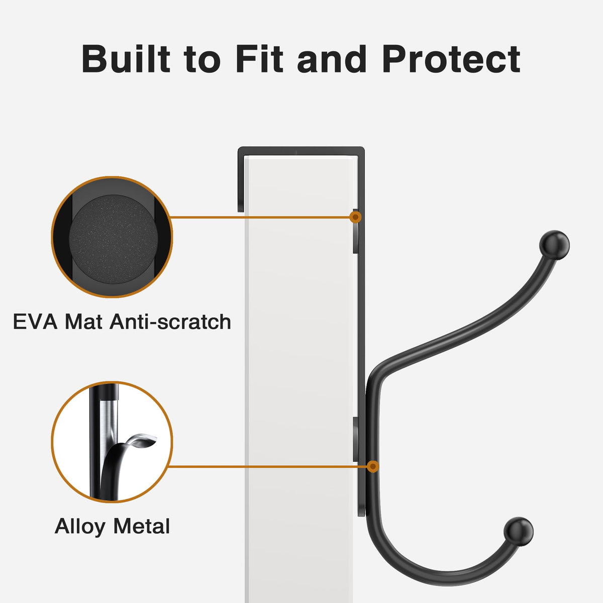 Rust-resistant coating keeps the black finish in kitchens or bathrooms