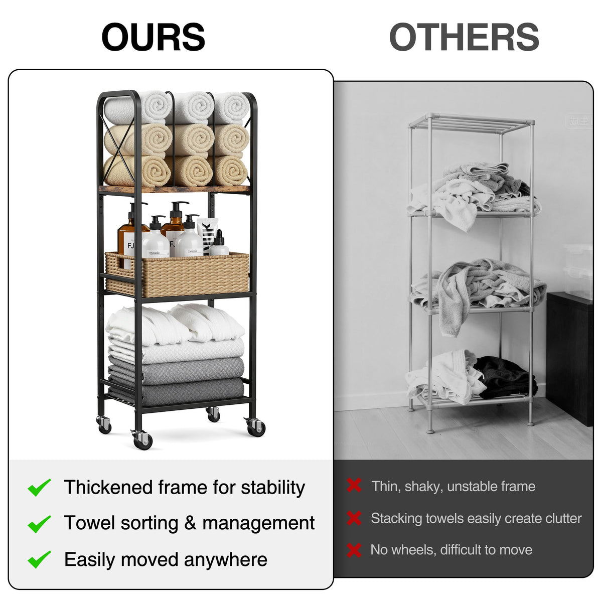 niffgaff wooden shelves on steel frame for durable storage