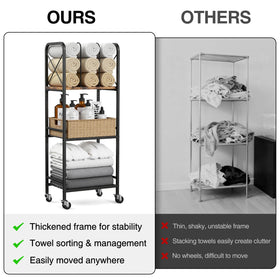 niffgaff wooden shelves on steel frame for durable storage